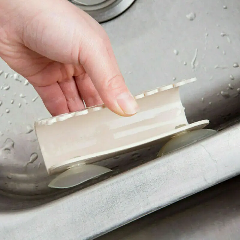 

Kitchen Dish Cloths Rack Suction Sponge Holder Clip Rag Storage Rack Bathroom Organizer Wall Mounted Shelf Sponge Drain