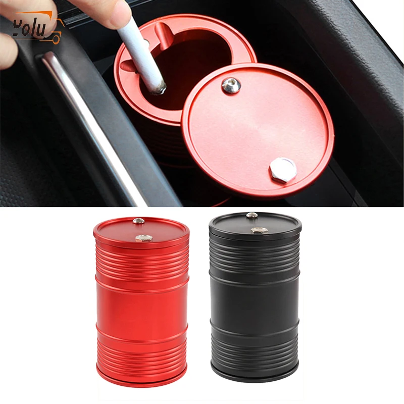 YOLU креативный металлический автомобильный Пепельница сплав с крышкой