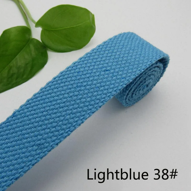 lightblue 3 метра 50 мм толщиной 2 мм холст полиэфирная хлопчатобумажная тканая лента Этикетка Лента для сумок рюкзак ремень косой привязки ленты DIY шитье ремесло - Цвет: lightblue