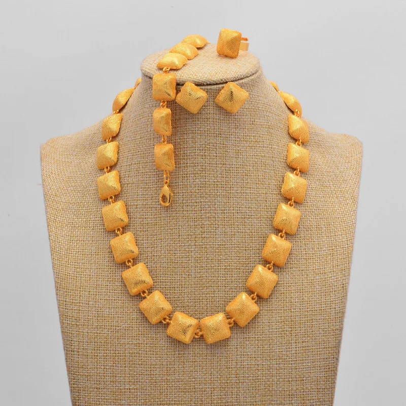 Новые эфиопские ювелирные наборы из дубая золотого цвета свадебные женские