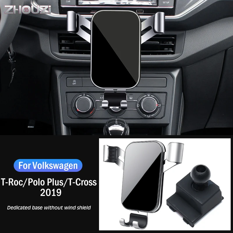 

Car Mobile Phone Holder Air Vent Stand GPS Navigation Bracket For Volkswagen VW T-Roc Polo Plus T-Cross 2019 Car Accessories
