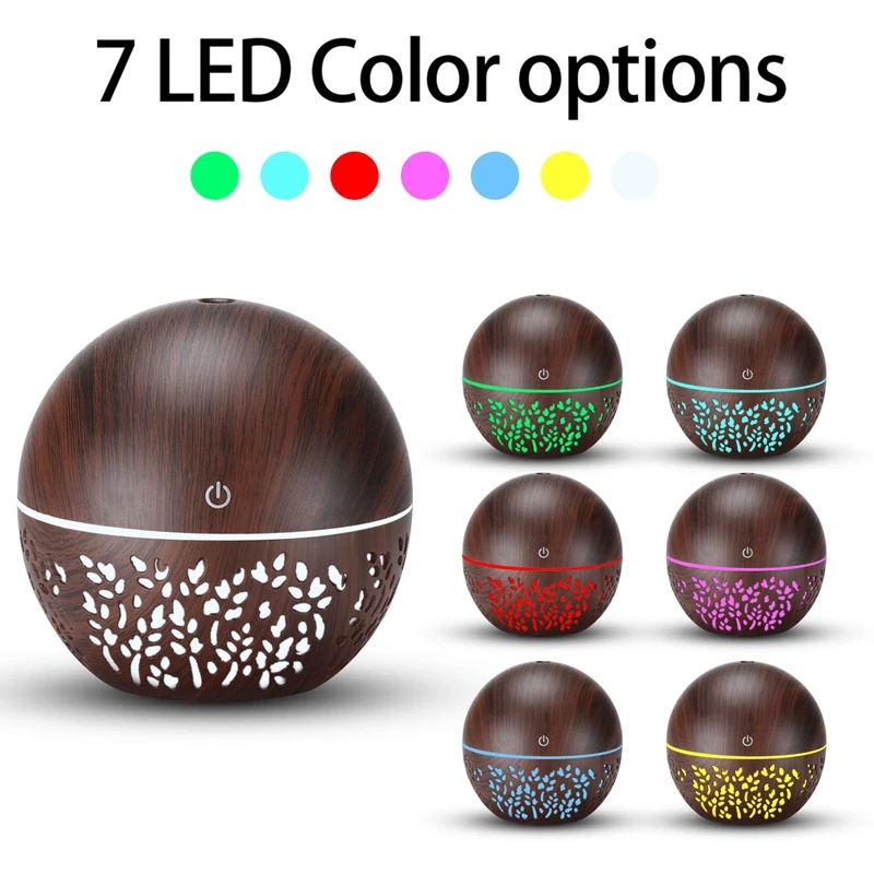 

Lavender Humidifier Aroma Essential Oil Diffuser LED Color Light Mute Humidifier USB Mini Fog Machine