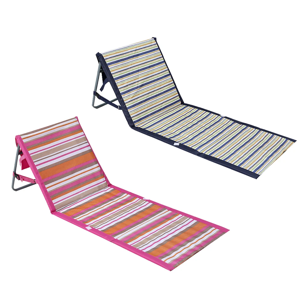 

143*55cm Portable Beach Ground Mat Chair Waterproof Folding Backrest Lounger For Outdoors Camping