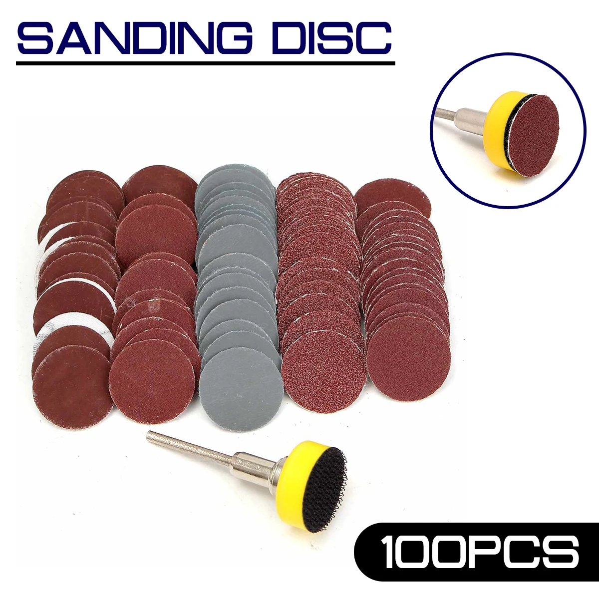 100 шт. шлифовальные Disc1inch + 1/8 дюймов для конических фрез абразивы на застежке