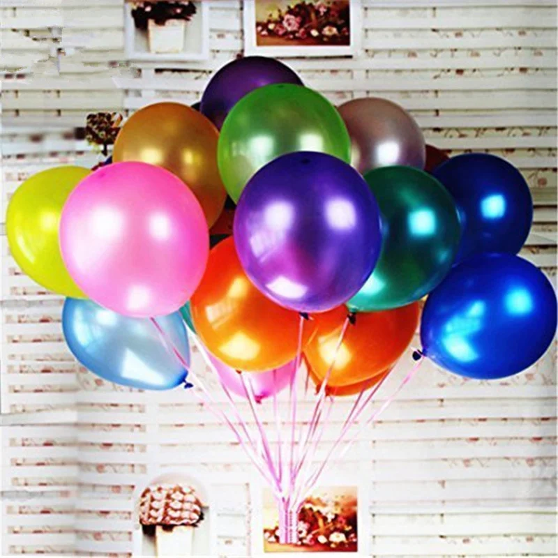 

100pcs/lot 12Inch 3.2g Pearl Latex Balloon Inflatable Air Happy Balloons Birthday Party Decorations Kids Wedding Balloons Ballon