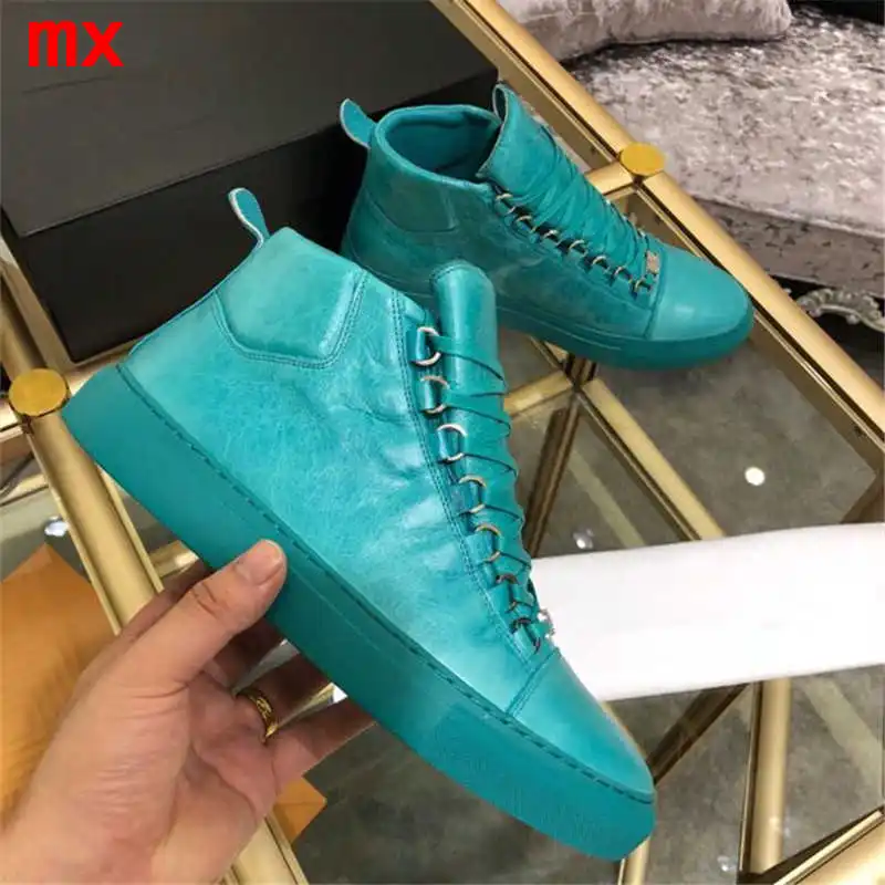 Мужские кроссовки F.N.JACK кожаные ботинки красные белые черные для тренировок