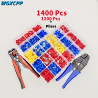 12001400 pcs insulated electrical connectorpliersrv butt crimping terminal ring fork kit female and malecar accessories