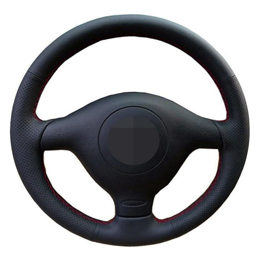 Чехол на руль из натуральной кожи для Volkswagen VW Golf 4 Passat B5 1996 2003 Seat Leon 1999 2004 Polo