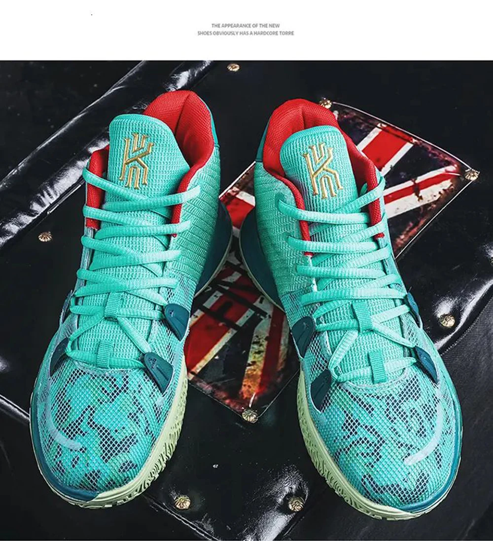 

High Top Basketball Shoes Outdoor Basketball Shoes Big Size Men's Shoes Rubber Md + Kpu with Sound And Video