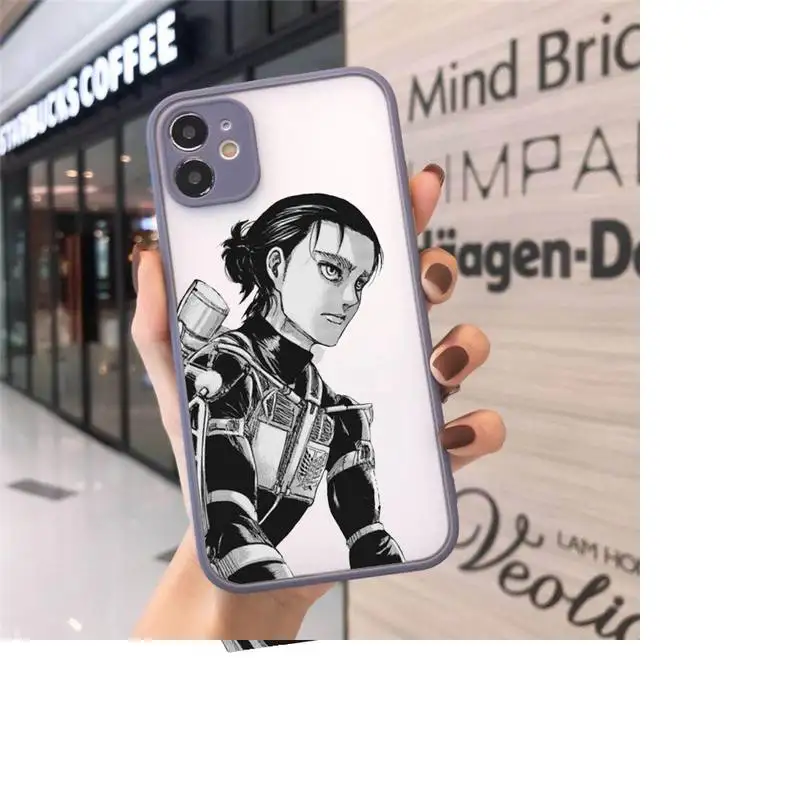 

Anime Japanese attack on Titan Phone Cases Matte For iPhone 12 Mini 11 Pro XR XS Max 7 8 Plus X Hard PC Back Cover
