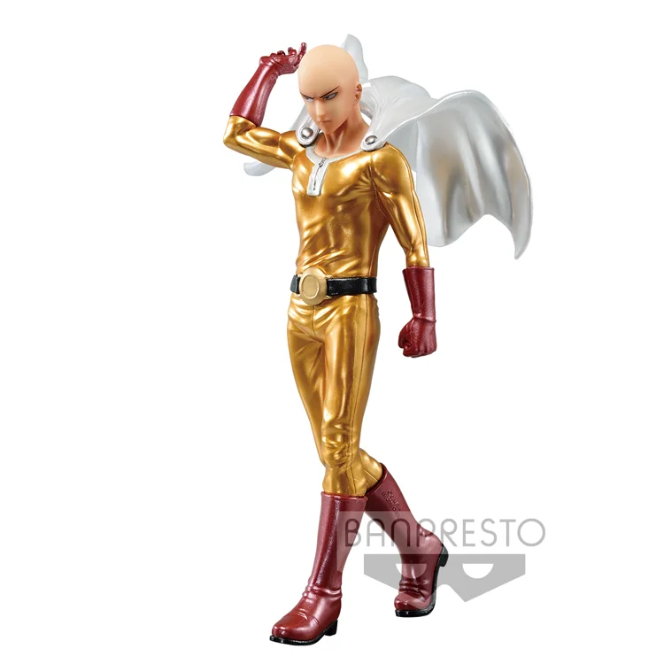 

100% Original Banpresto ONE PUNCH-MAN Figure Saitama DXF Metallic Figure PVC Action Model Toys Anime Figure