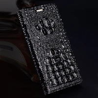 the new genuine leather flip phone case for iphone13 pro max 12 mini 11 pro 7plus xr xs max 8 crocodile back texture covers