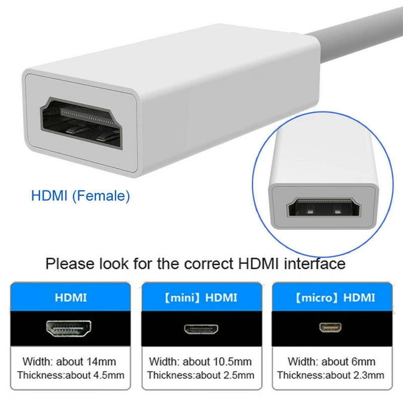 Мини DVI папа HDMI Женский Кабель адаптер монитор видео конвертер 1080P для Pro Air IMac |