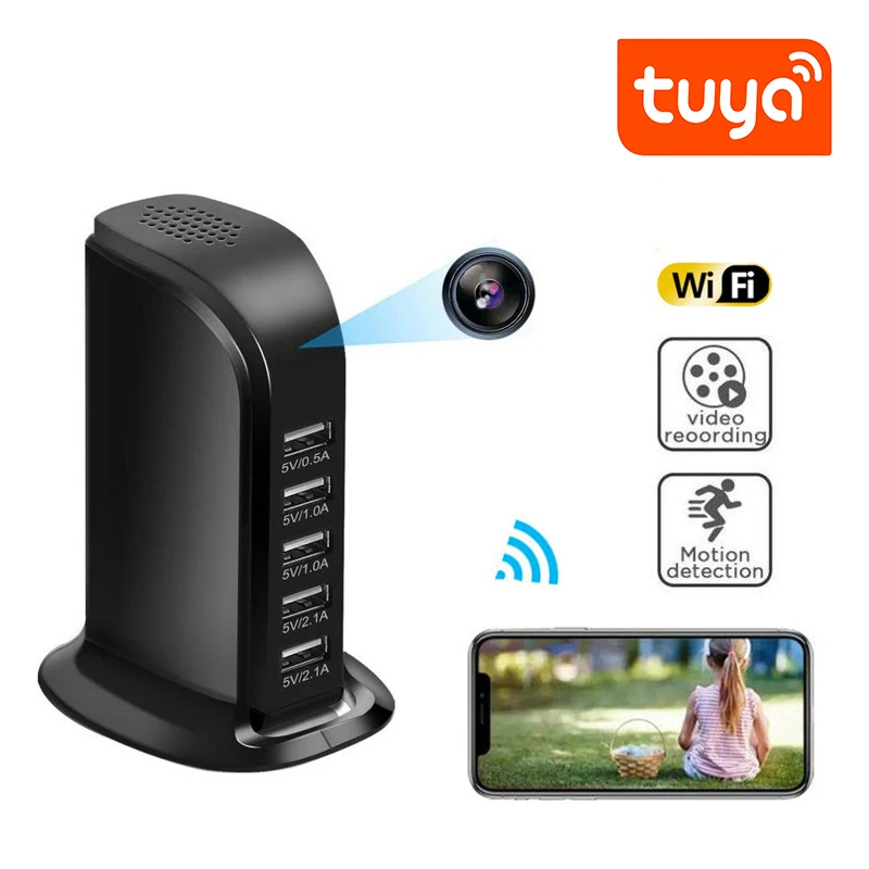 

Yoothi Secret USB Charger Camera WIFI Invisible Micro Video Camera Charger Surveillance WIFI Tuya Mini WIFI Camera Full HD 1080P