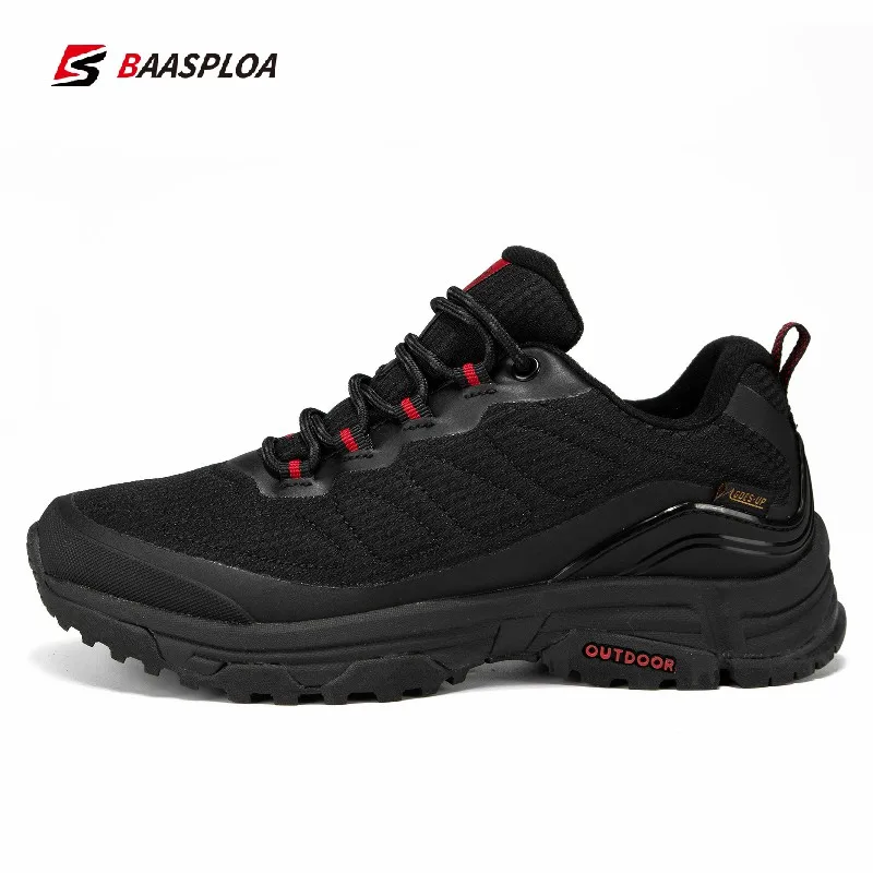 Baasploa 2021 Women's Hiking Shoes Waterproof Anti-Slip Outdoor Climbing Trekking Sneakers Camping Walking Black | Спорт и