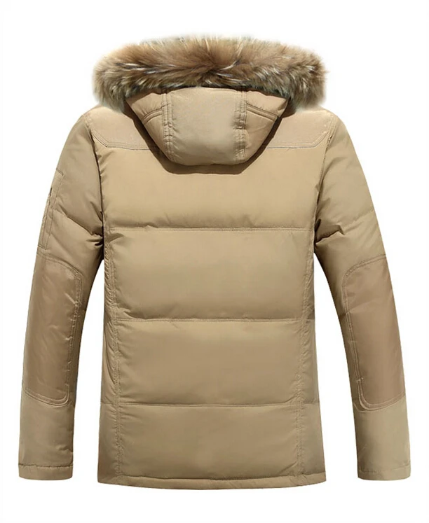 Winter Men Down 2023 jacket Parkas Cotton-padded Mens Fashion Thick Warm Fur Collar Hooded Waterproof jaqueta masculina OverCoat