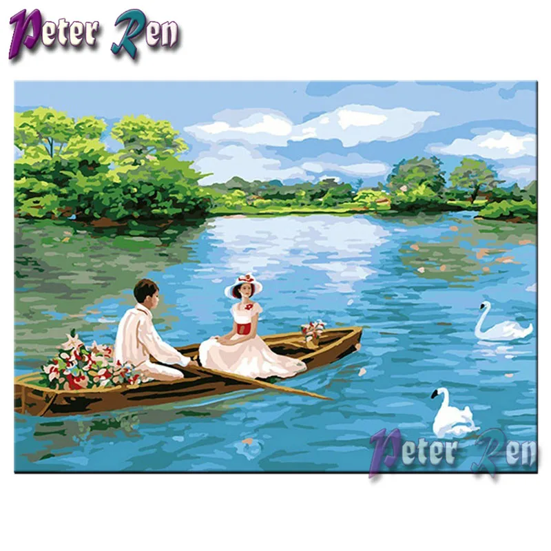 

5d алмазная живопись романтическая пара и белая Гусь Алмазная вышивка квадратная/Круглая Мозаика картина Стразы свадебное украшение