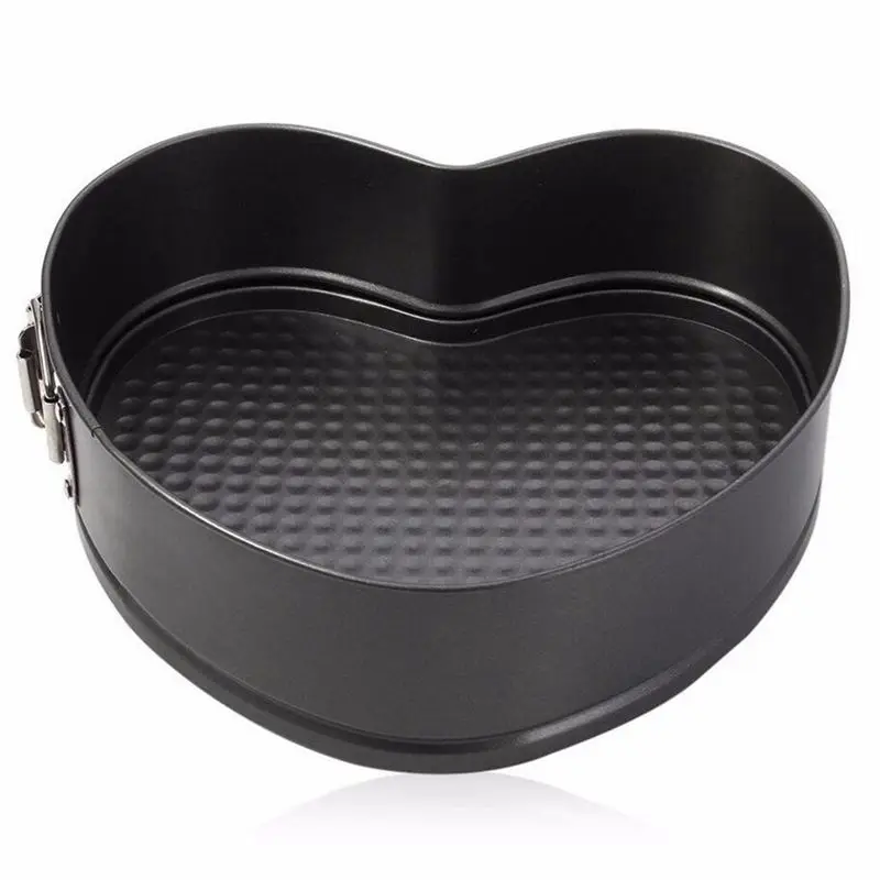 3 Pcs/Set Non-Stick Springform Cake Pan Metal Baking Mold With Removable Bottom Round Heart Square Shapes Bakeware Baki | Дом и сад