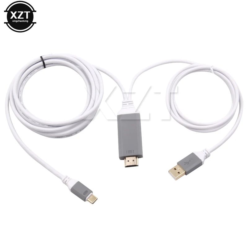 USB-C 3 1 Type C к HDMI TV HDTV кабель HD 4K DMI конвертер АДАПТЕРНЫЕ Кабели USB для iPhone цифровой AV |