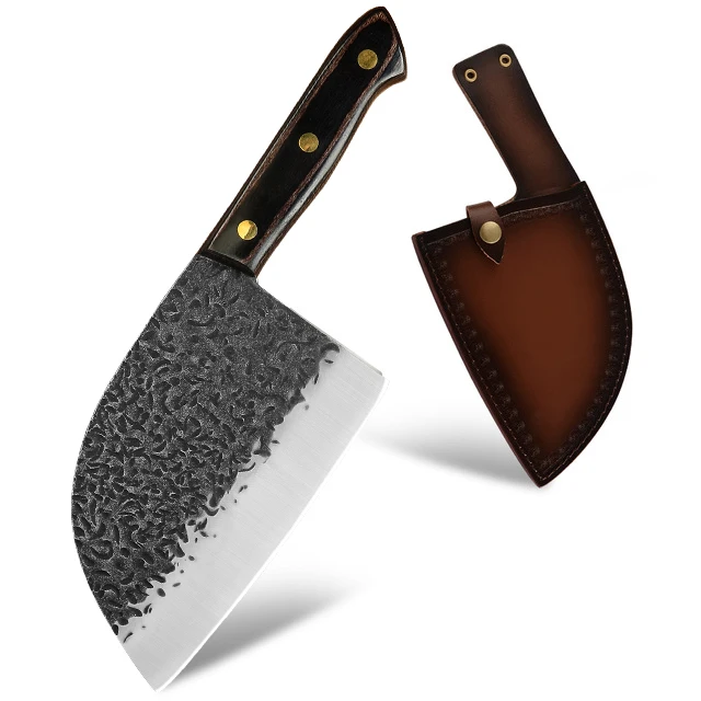 

7 "Кухня шеф-повара Ножи из нержавеющей стали, кованый лезвие Тесак мясника Ножи Покрытие оболочки Пособия по кулинарии Ножи с пластичный мо...