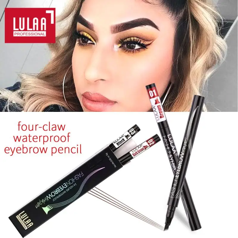 

Waterproof Natural Eyebrow Pen Four-claw Eye Brow Liquid Ink Non-stripping Color Long-lasting Waterproof With Microblading TSLM1