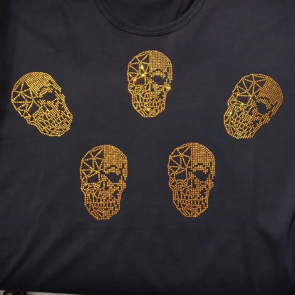 

Casual Top + Pants Sets Loose Men Sweatshirt Plus Size Design Skull Brand Diamond Pattern New Tracksuit