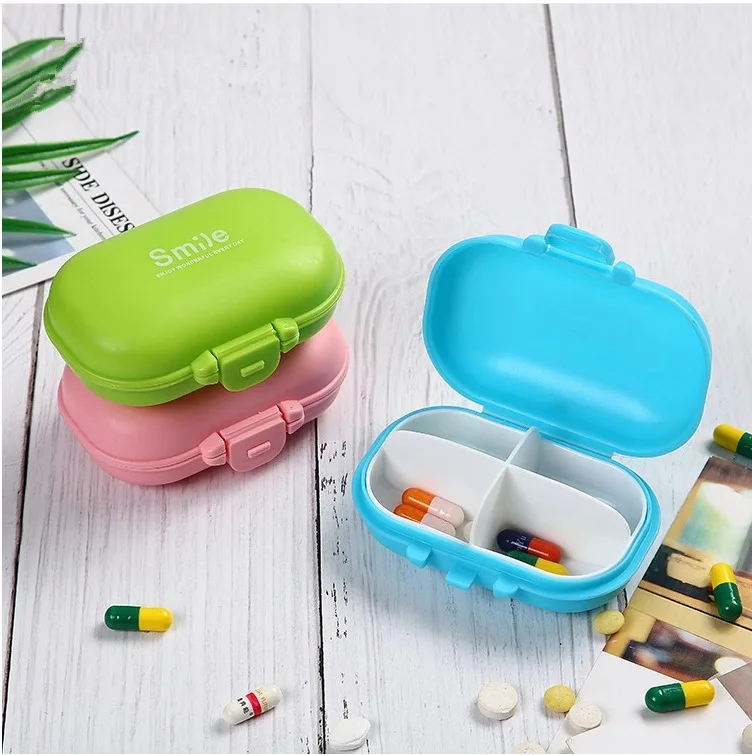 

Portable Pill Box Macarons Split Storage Pill Box Plastic Pill Box Mini Compartment Pill Box Medicine Box Small Odds End Storage