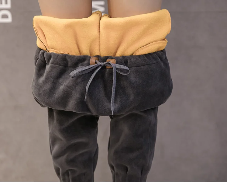 Зимние утолщенные теплые бархатные брюки для беременных женские Одежда