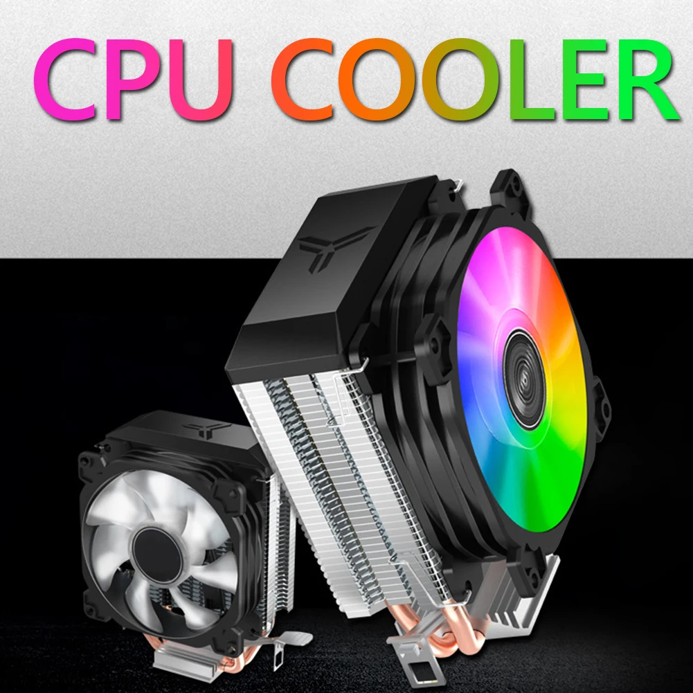 

CR1200E 9cm CPU Cooler 2 Copper Heat Pipe Tower RGB 3Pin/4pin Cooling Fans Heatsink Light Fan Radiator Ventilador CPU Cooler Fan