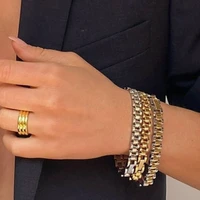 band chain bracelet stainless steel bracelet for women trendy jewelry wholesale