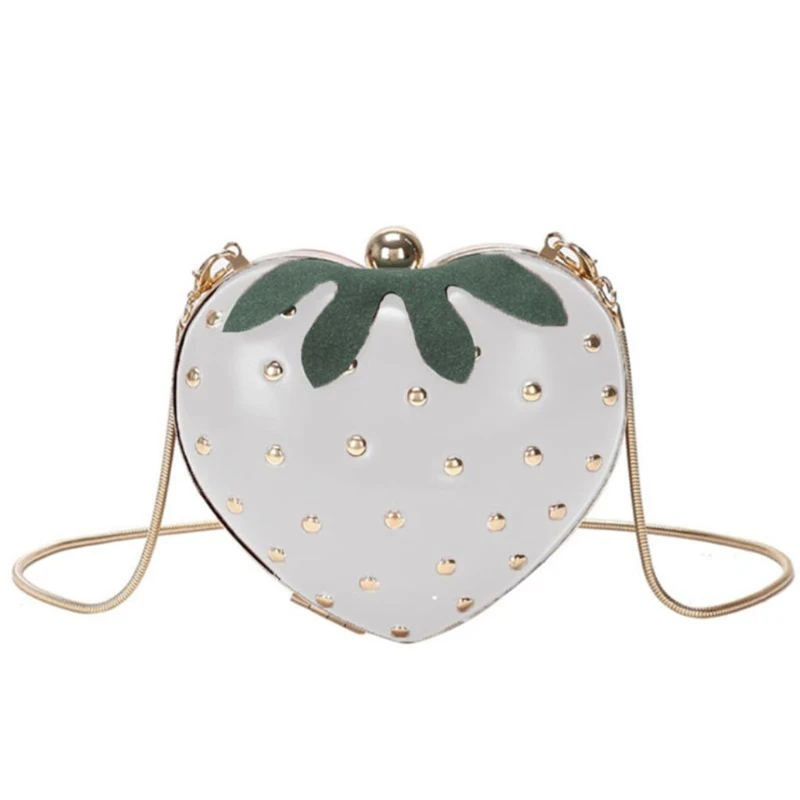 

Strawberry Coin Purse Crossbody Chain Bag Cute Handbag Shoulder Bags PU Phone Wallet K5DA