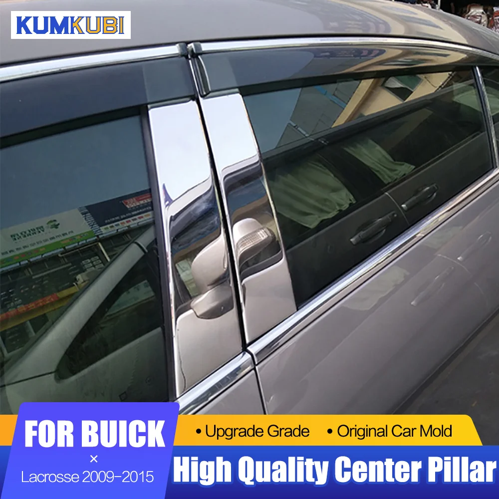 

Car Styling Stainless Steel Center Pillars Window Sill Frame Cover Molding 6Pcs For Buick Lacrosse 2009 2010 2011 2012 2013 2015