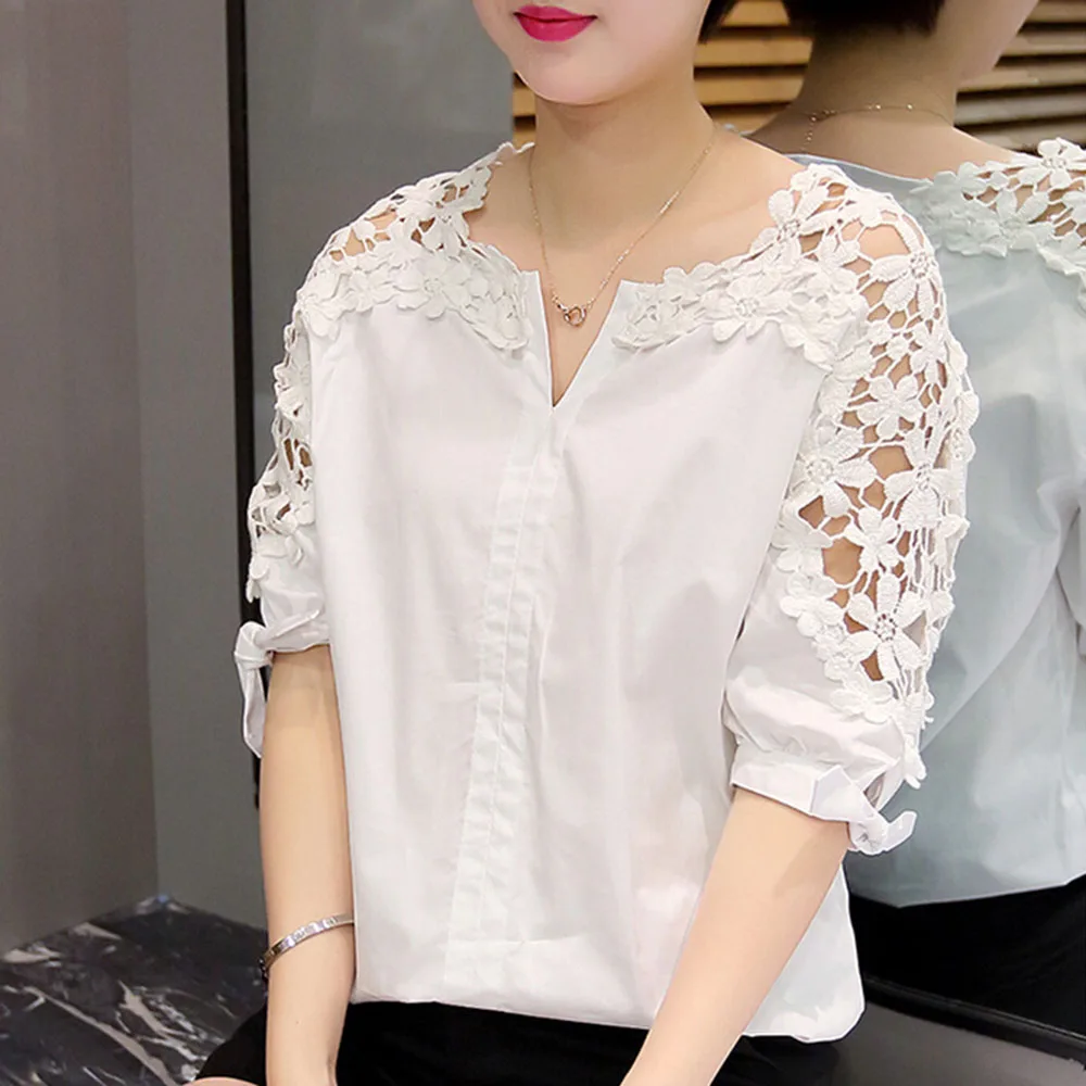 Женская открытая рубашка белая блузка весна-лето 2020 свободные элегантные