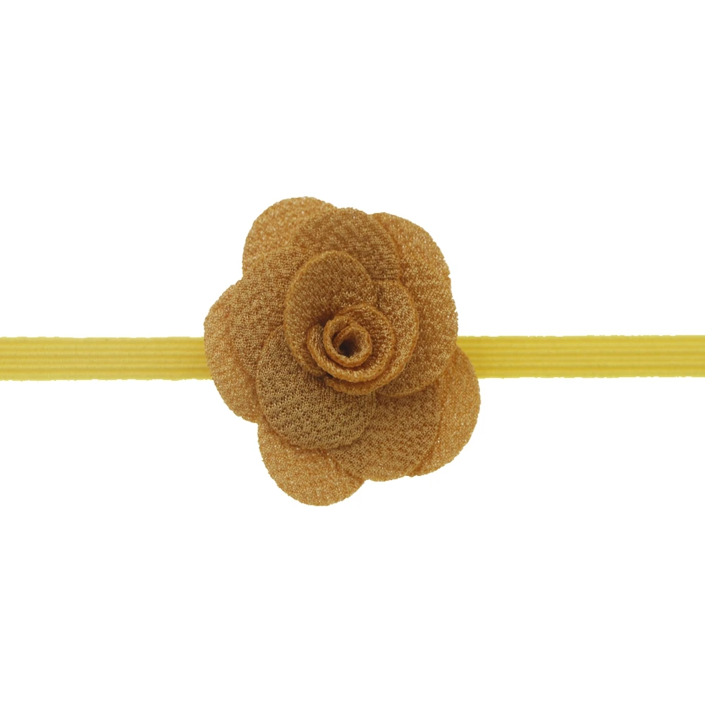 4cm baby headband Mini DIY Flowers Elastic Headband Kids Flower Chiffon Christmas Hairband Wedding Girls Hair Accessories | Аксессуары