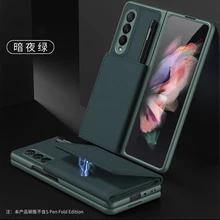 For Samsung Galaxy Z Fold 3 5G Case Card Slot Wallet Leather Cover  Phone Capa for Samsung Z Fold 3 Case with S Pen Slot Holder