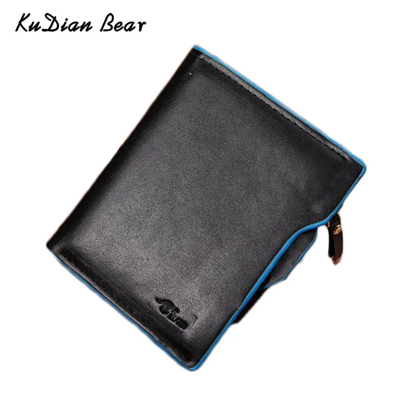 

Мужской кошелек для мелочи KUDIAN BEAR, модные кожаные мужские кошельки, повседневный держатель для кредитных карт, тонкий кошелек, клатч, сумка ...