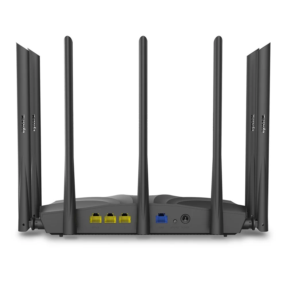 

Tenda ac23 ac2100 wifi router 5 ghz Gigabit Dual-Band Wireless Router Wifi Repeater 7 Antennas Multilingual English version