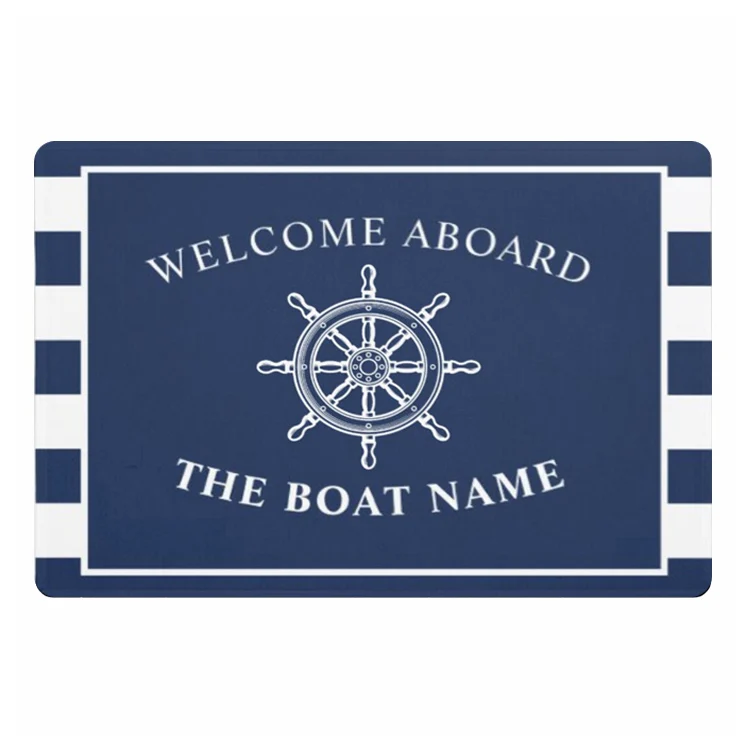Индивидуальный Коврик Для Якоря на морских колесах Придверный коврик с именем