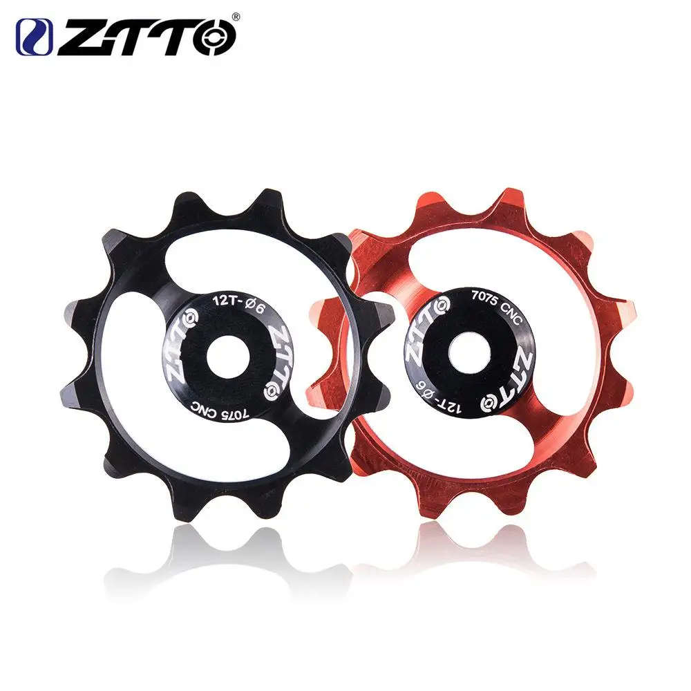 ZTTO 12T Bicycle Rear Derailleur MTB Road Bike Ceramic Bearing Pulley Jockey Wheel Guide 4mm 5mm 6mm Roller Idler Parts | Спорт и