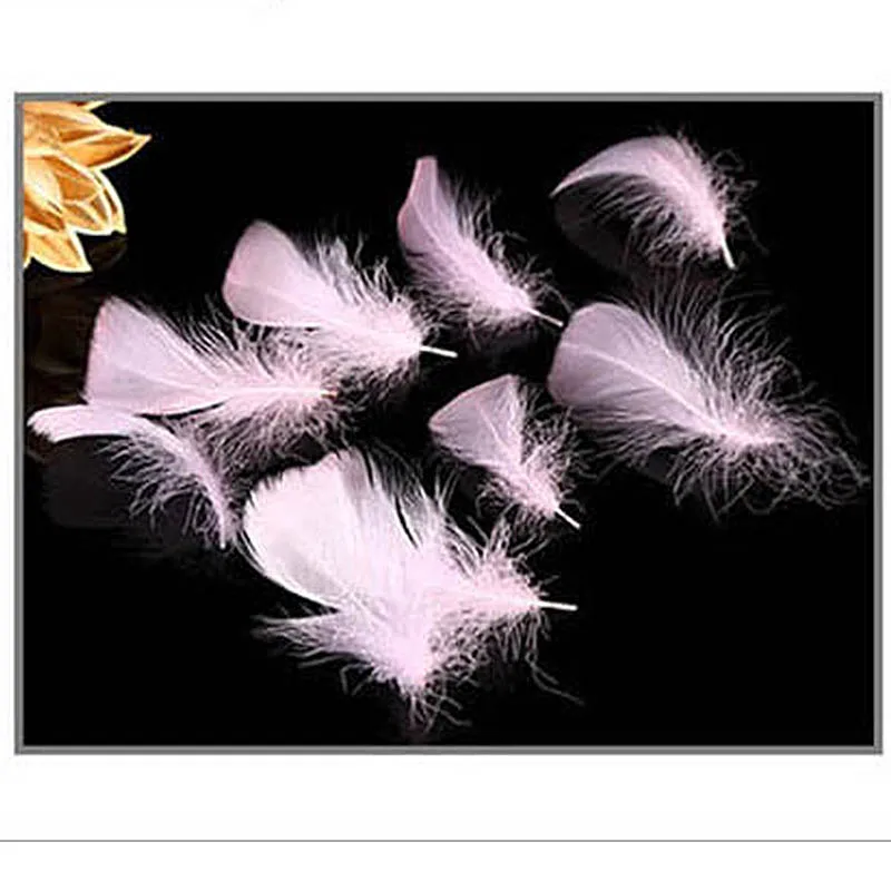 pink Природные Перья 100 шт/Lot7-10cm маленькие плавающие гусиные перья красочные перья, пух для украшения паров ремесла - Цвет: pink