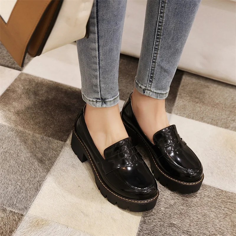 

Women's Single Shoes 2022 New Spring New Comfortable Thick Heel Middle Heel Shallow Mouth Sleeve Foot Single Shoes Women's Shoes