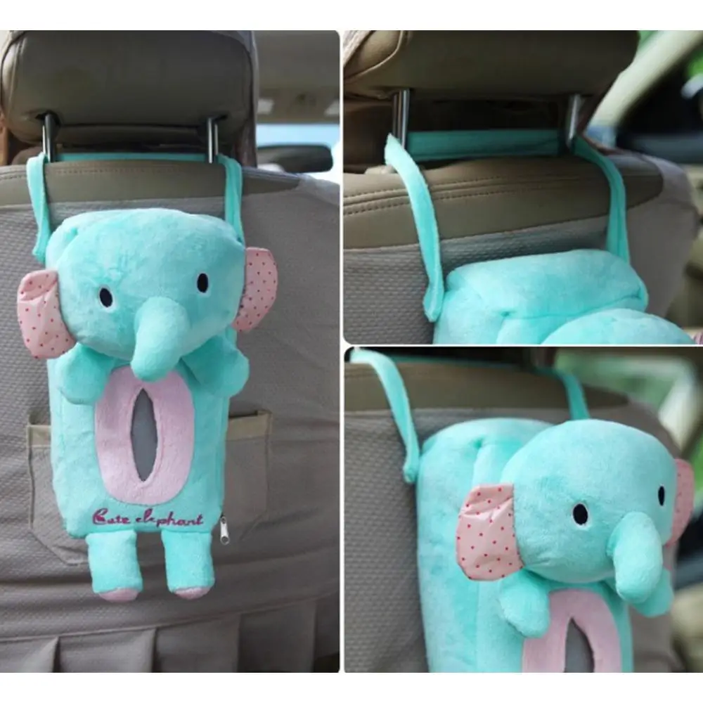 Милый держатель салфеток для автомобиля с животными заднего сидения тканевый