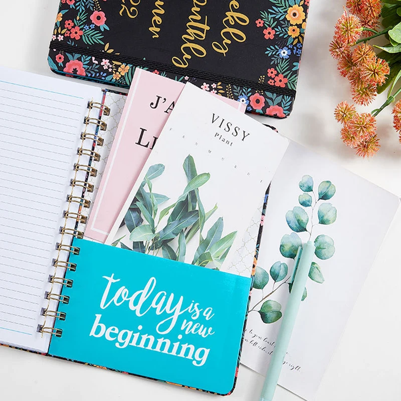 Планировщик 2022 ежедневный Еженедельный ежемесячный блокнот А5 с спиральной