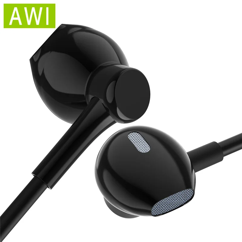 Проводные наушники AWI 3 5 мм с микрофоном басами для iPhone 6 6s Samsung Xiaomi auriculares fone de