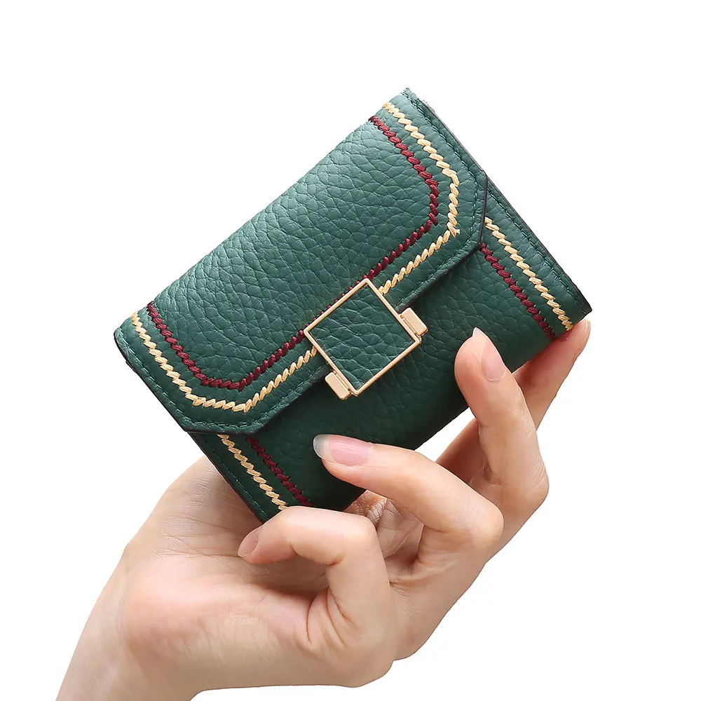 

Luxury Genuine Leather Wallet Clutch Handbags Purse Pouch Coin Card Holder Women Men Shopper Id Credit Money Fashion Brand Small