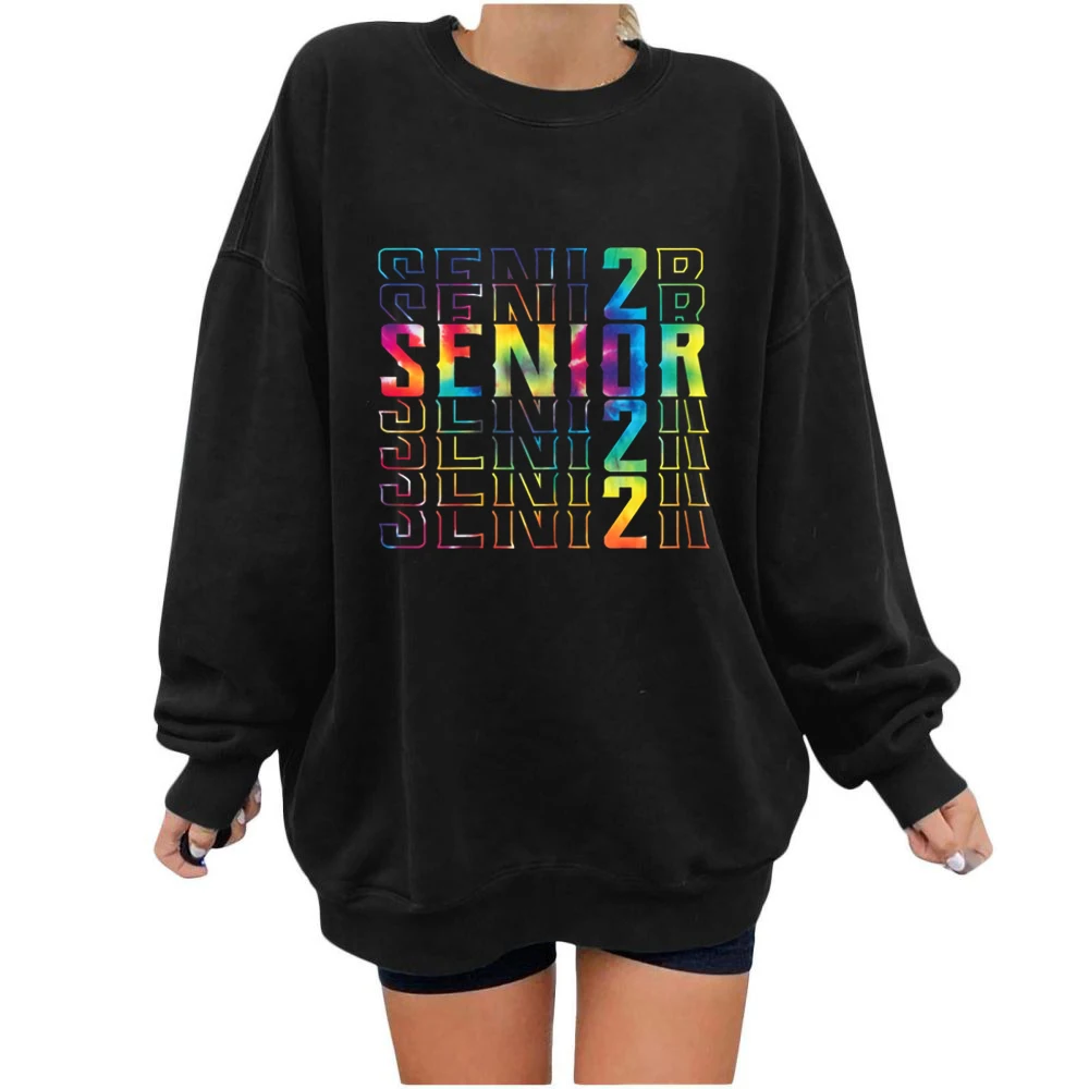 

Senior Graduation Sweater Tie Dye Girl Class of 2022 Senior Sweatshirt Hipster Student Long Sleeves 2022 Graduates Sweatshirt