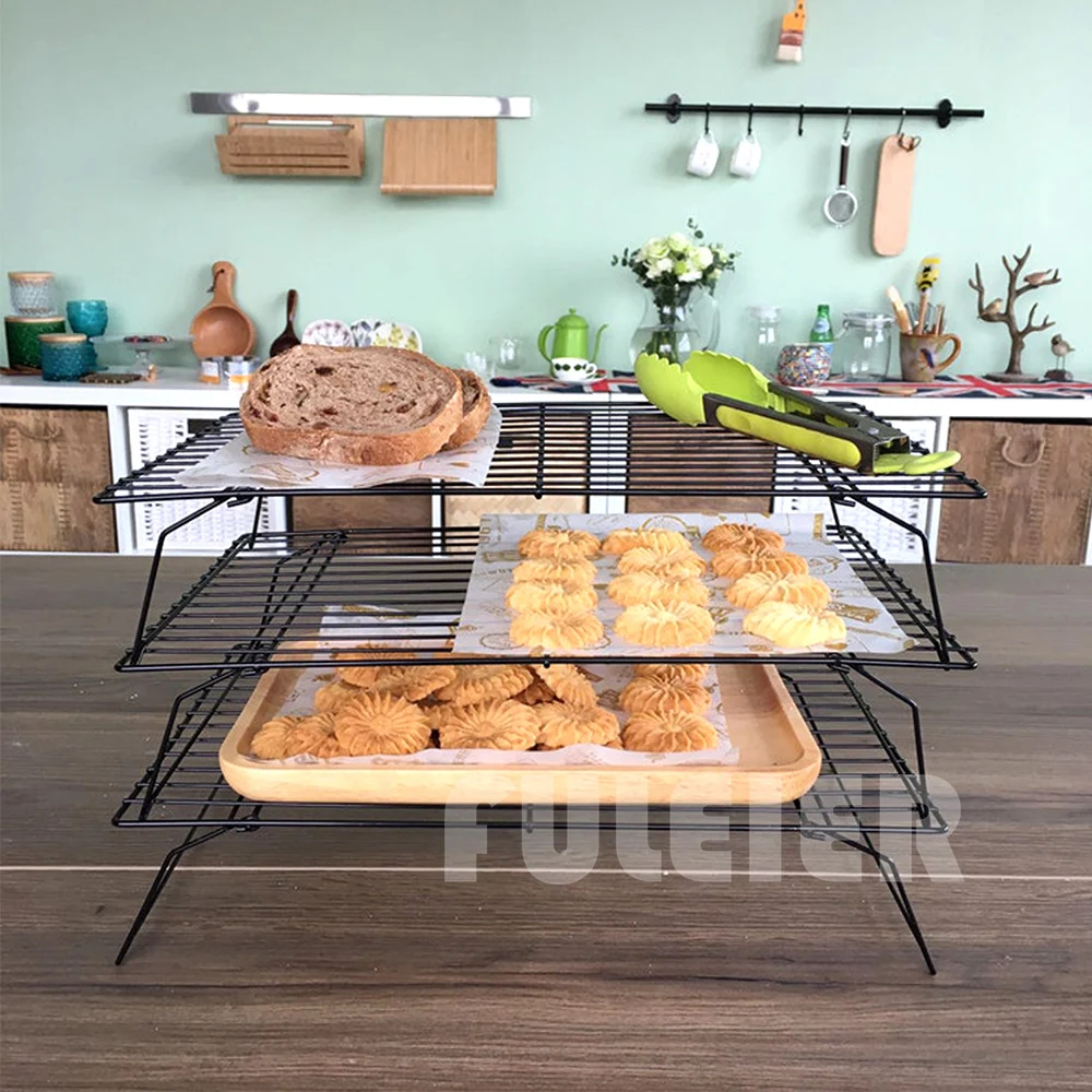 4 стиля многослойная металлическая охлаждающая стойка для печенья кексов и