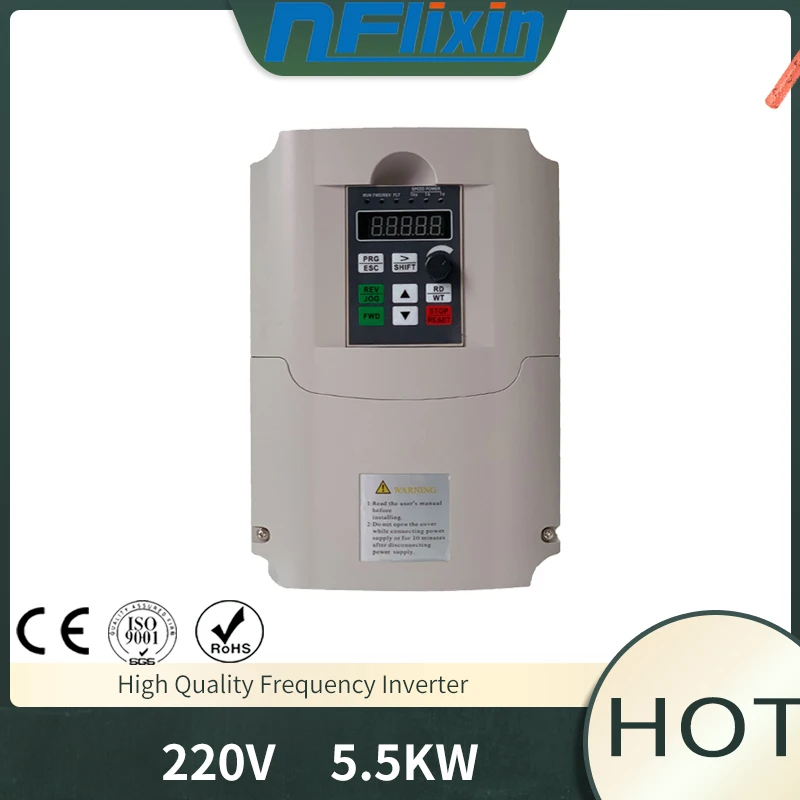 

For Russian! 5.5KW For water pump Frequency Inverter 1phase 200v input 3 phase 200v output VFD 220V