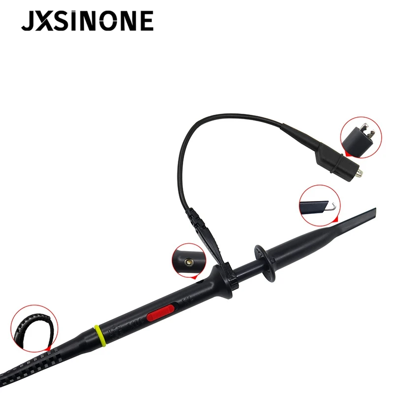 JXSINONE P7100 1 шт. щупы осциллографа 100 МГц BNC защитный Кепки Сфера зонда X1/X10 DC
