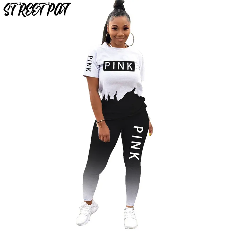 

New cute sports letter two-piece set for 2021 summer dress